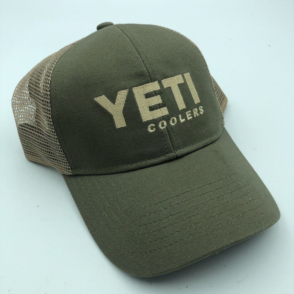 YETI Cooler Brown Mash Snap-Back Trucker Hat / Baseball Cap